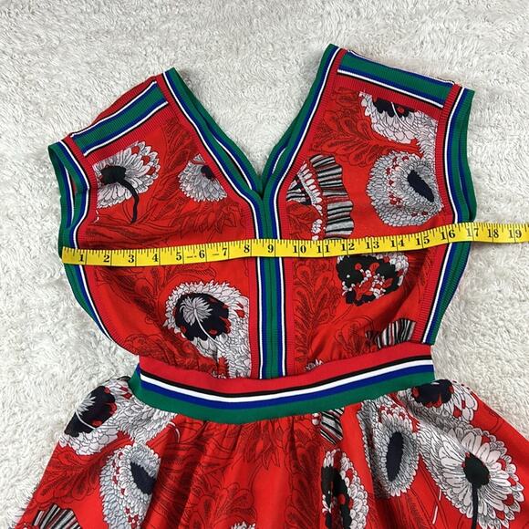 Rmo and Jul red floral print fit and flare dress, size med - Picture 5 of 7